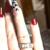 18kt over 925 SS Iridescent Baguette Ring