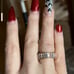 18kt over 925 SS Iridescent Baguette Ring