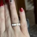 18kt over 925 SS Iridescent Baguette Ring