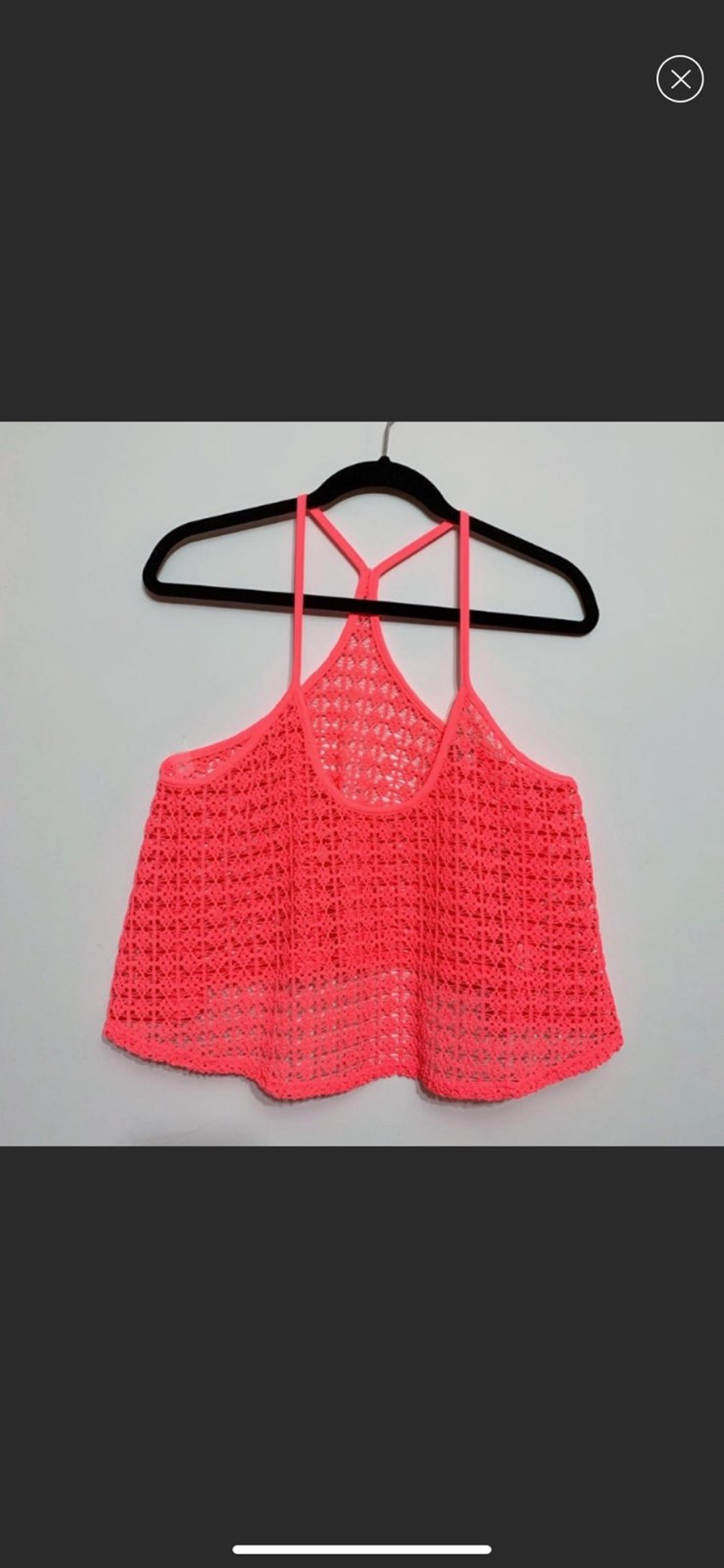 Pink Victoria's Secret Neon Crop Tank