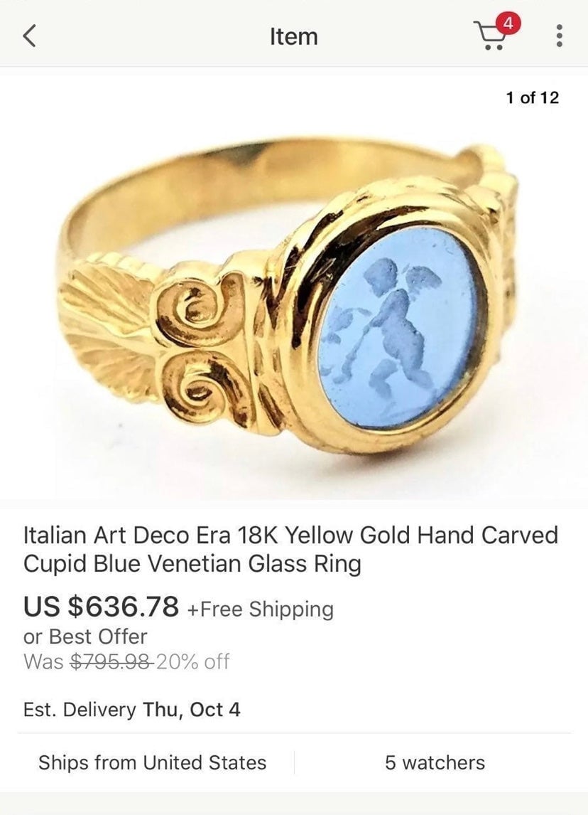 Tagliamonte 18k Yellow Gold Intaglio Ring