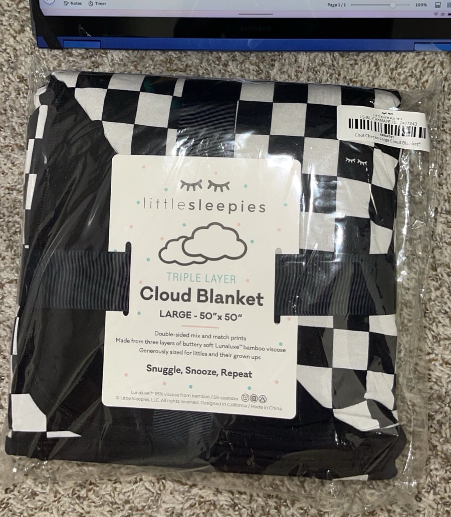 Little Sleepies Cool Checks Cloud NIB