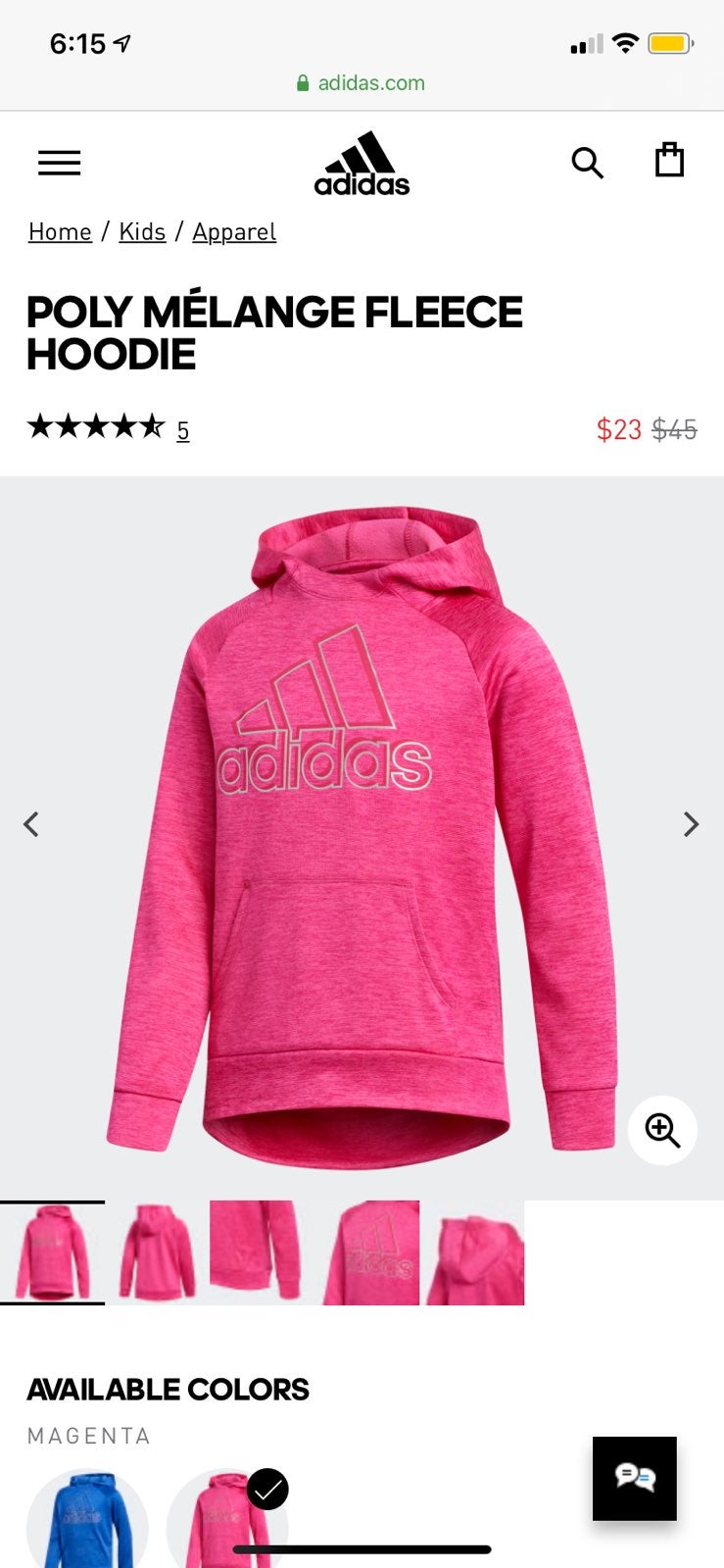 Pink Adidas hoodie
