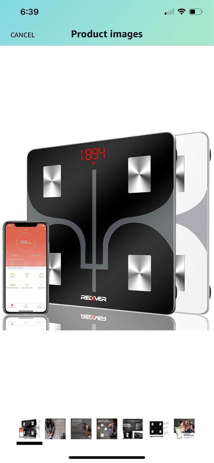 Bluetooth Body Fat Scale with Smartphone