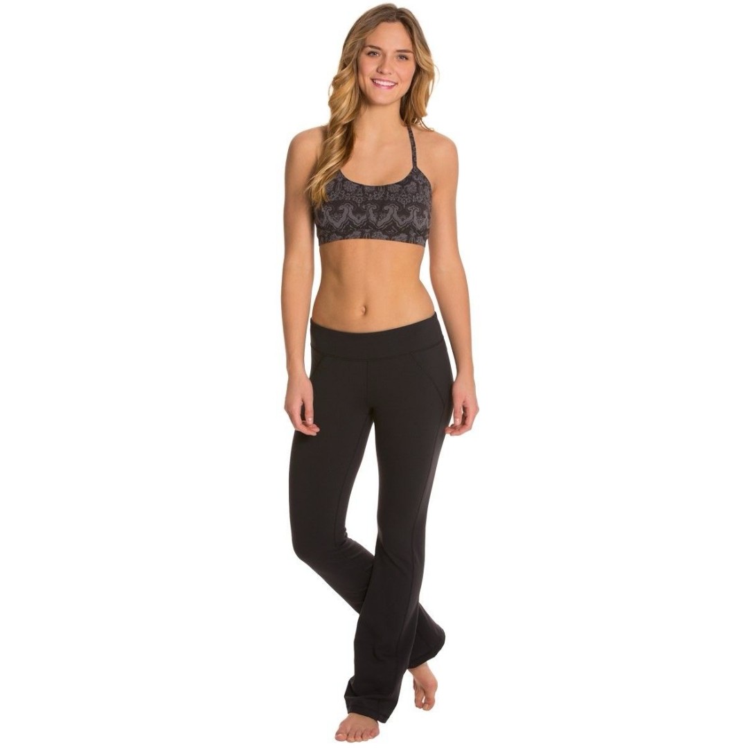 Soybu Killer Caboose Yoga Pants Flare Leg Low Rise Boot Cut Compression Black S