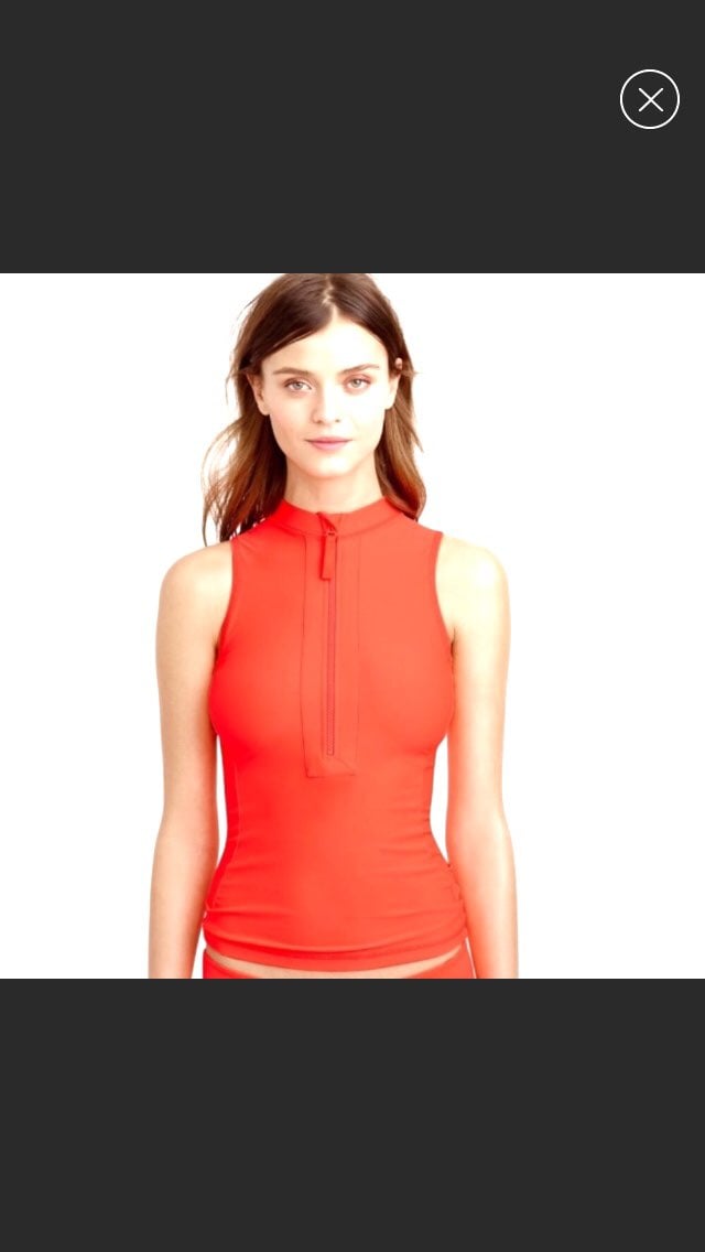 J.Crew Rash Guard UPF Protection Orange