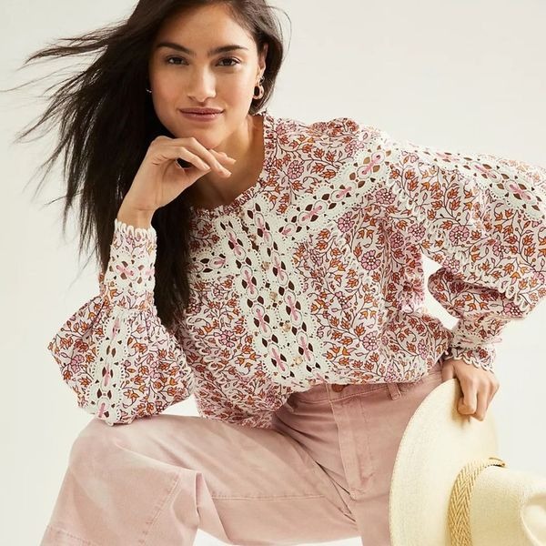 Anthropologie RAHI Brayden Lace Blouse NWT M