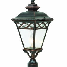 Yosemite Home Decor 1-Light Exterior with Clear Water Medium Sized Glass,Bronze