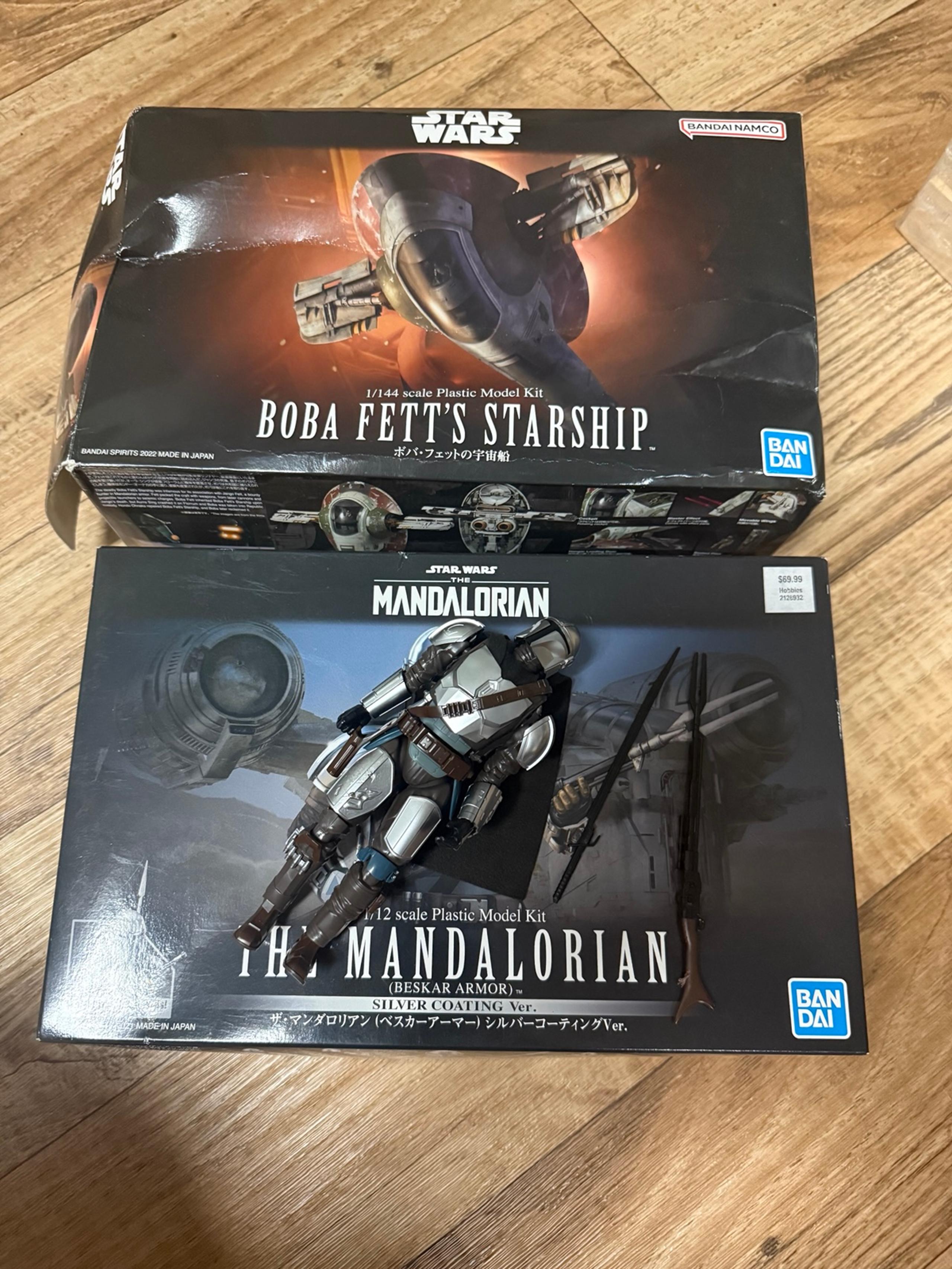 Bandai Namco Star Wars BOBA FETT’S STARSHIP 1/144 Scale Model Kit & Mandalorian