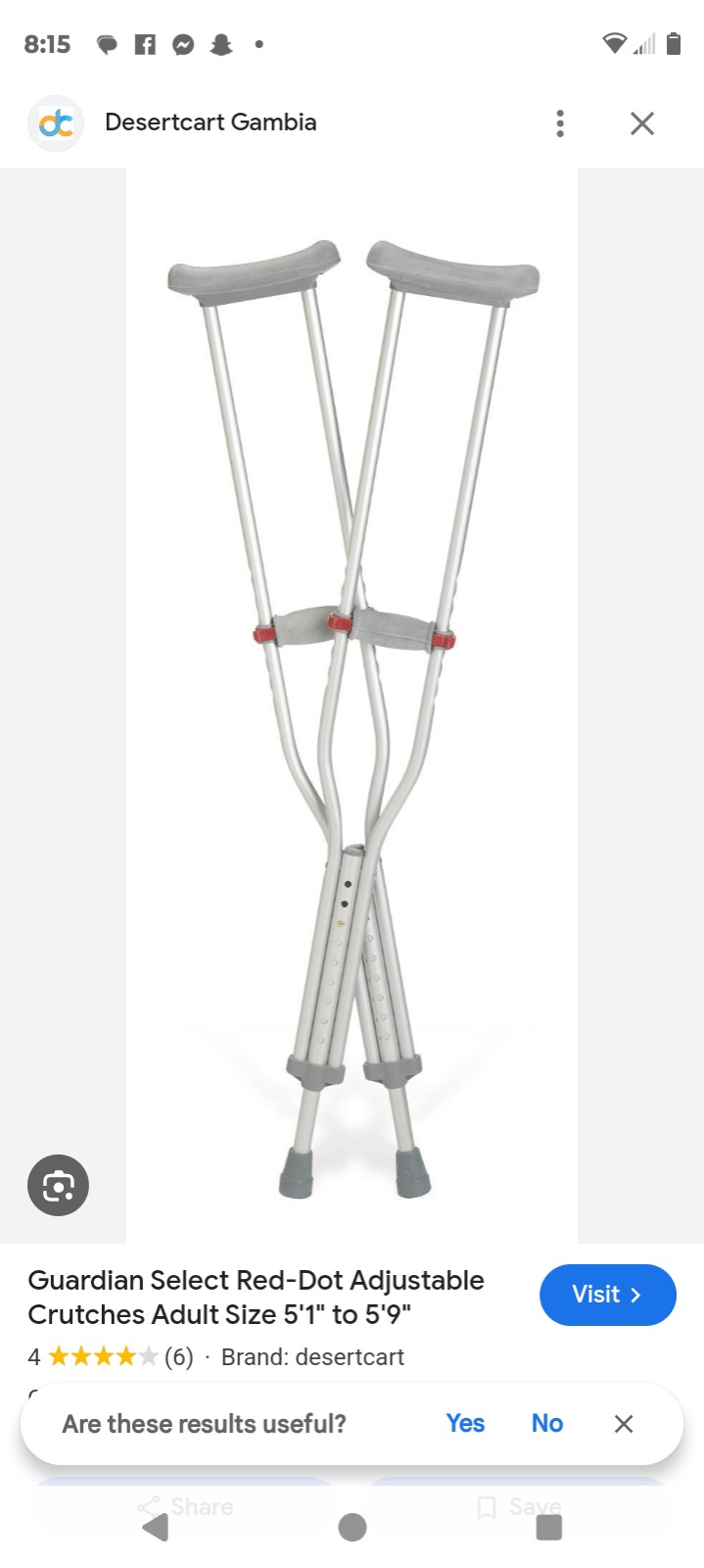 GUARDIAN CRUTCHES adults 5.1-5.9