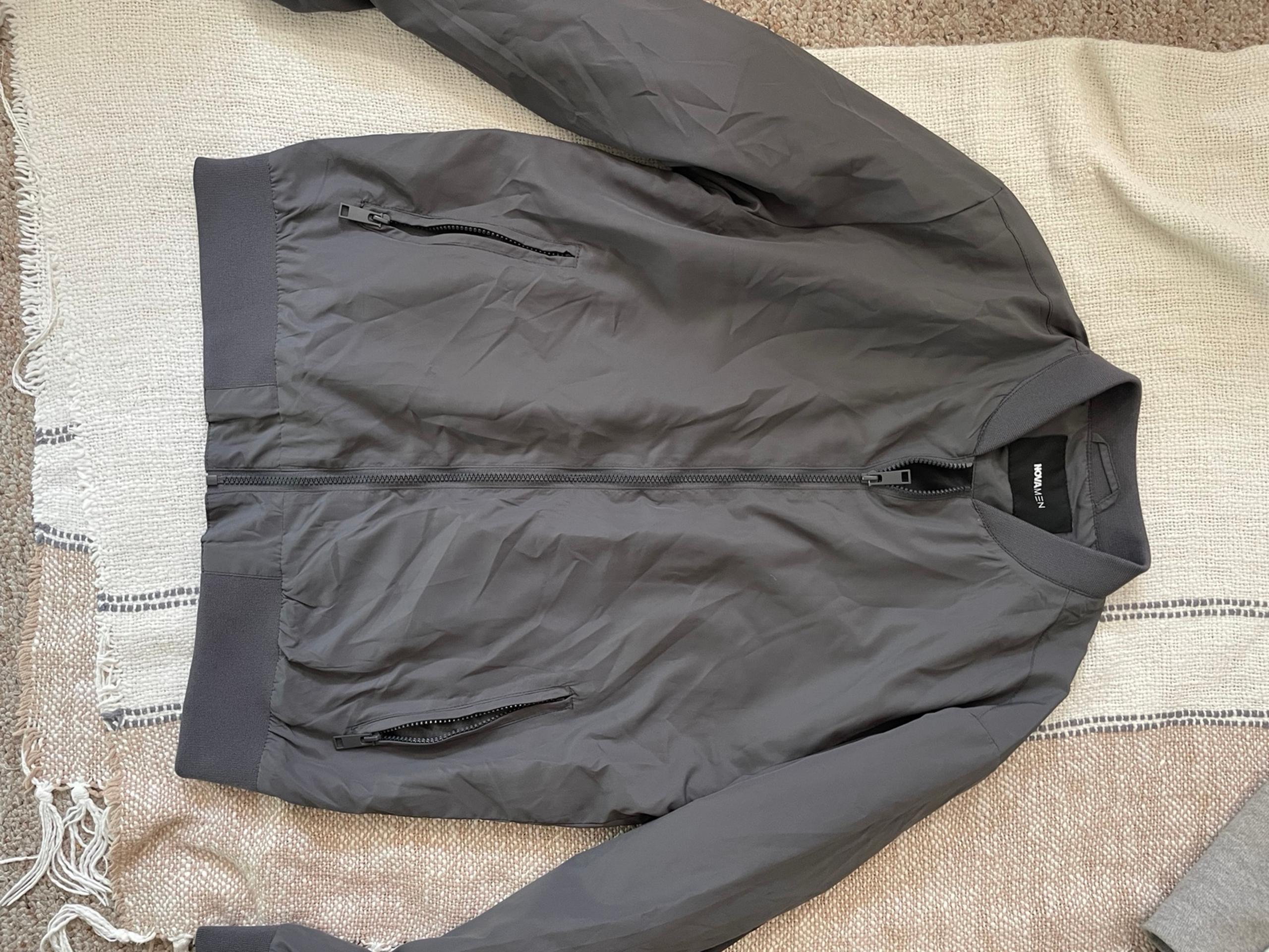 Grey bomber jacket