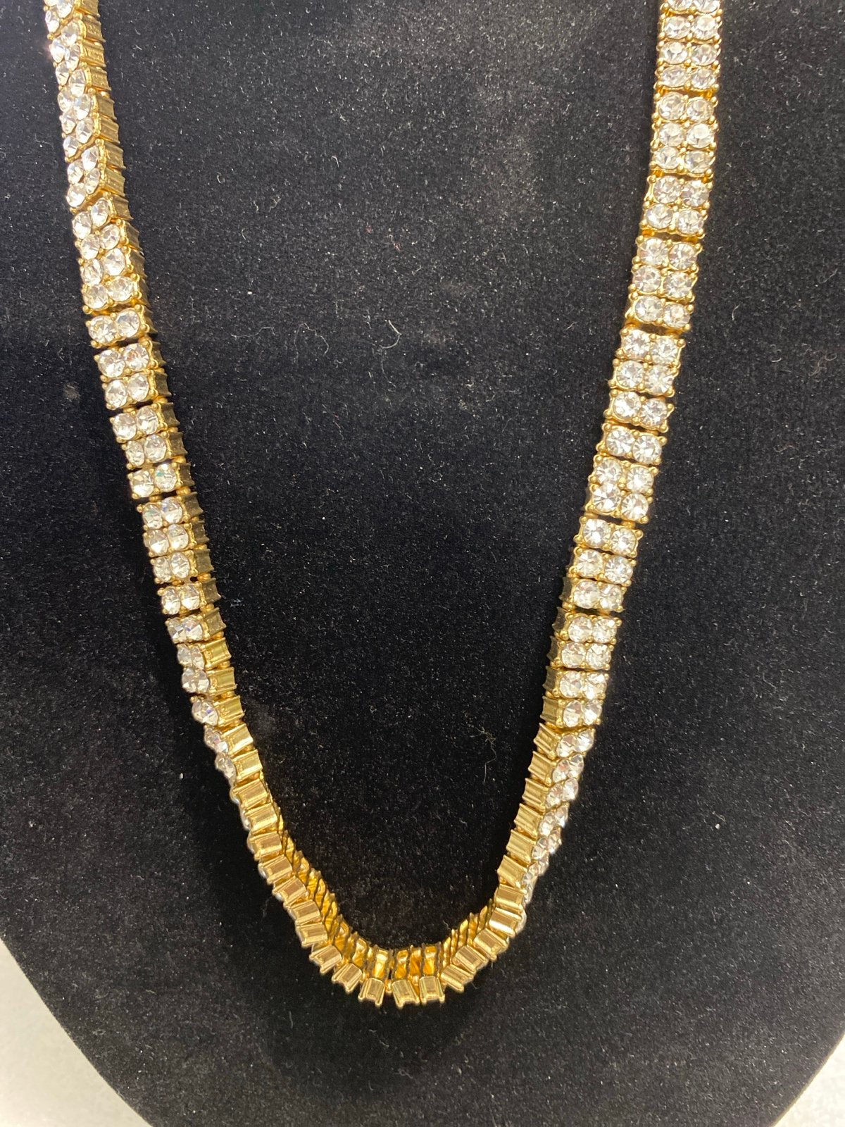Gold plate tennis chain unisex sale