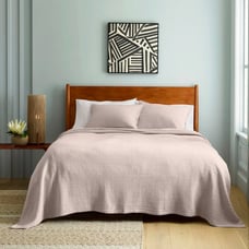 Quince Organic Ribbed Cotton Coverlet Set KING/CAL KING