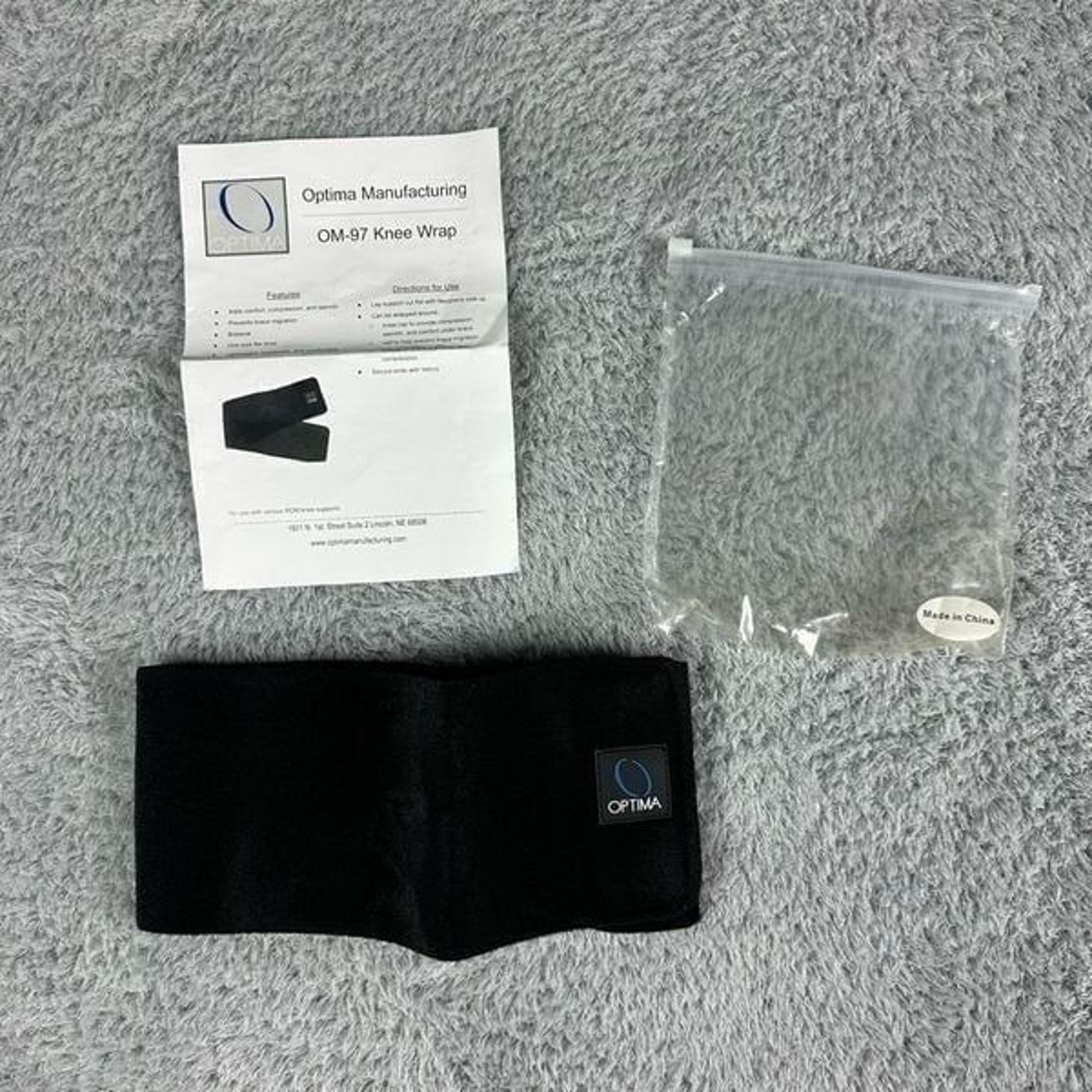 Optima Manufacturing OM-97 Knee Wrap One Size Black