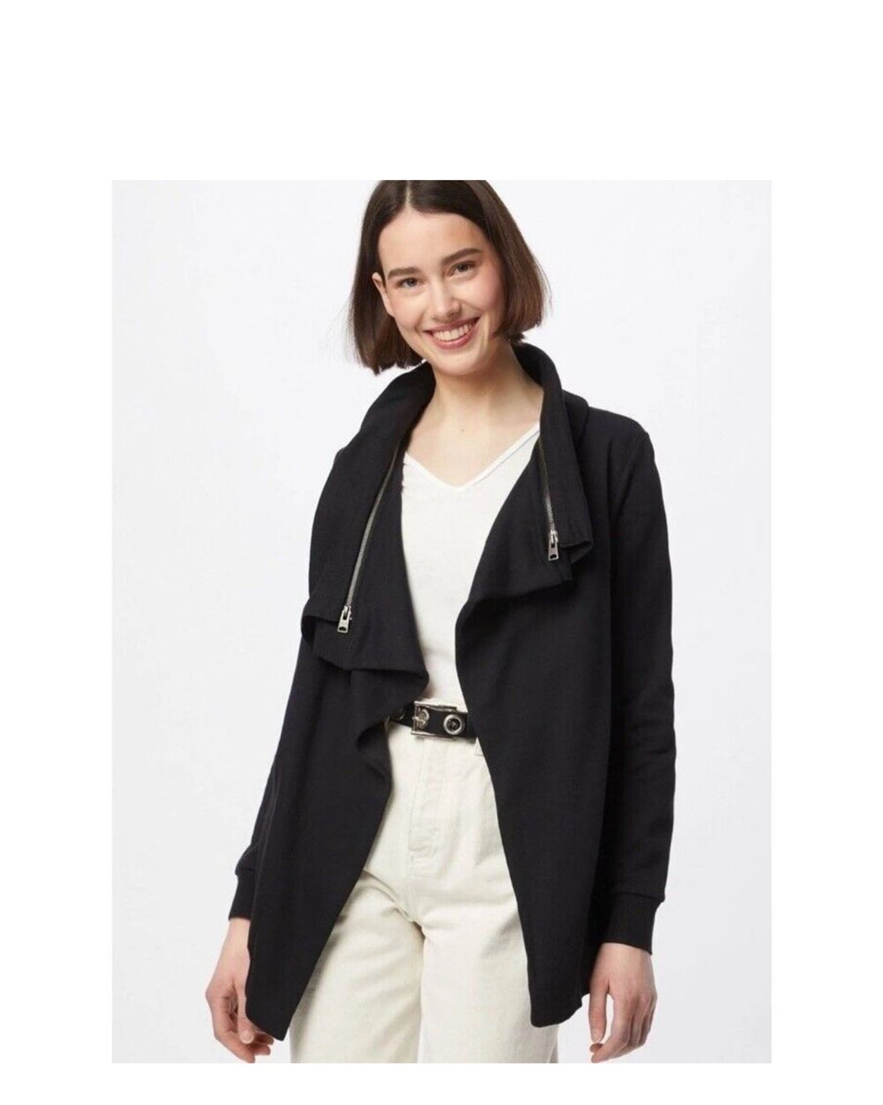 Black ALL SAINT DAHLIA SWEATSHIRT JACKET