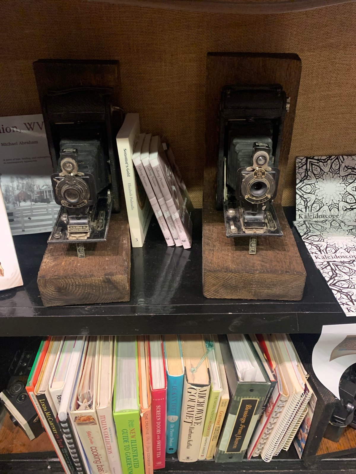 Antique Kodak Camera Book Ends on Chestnut