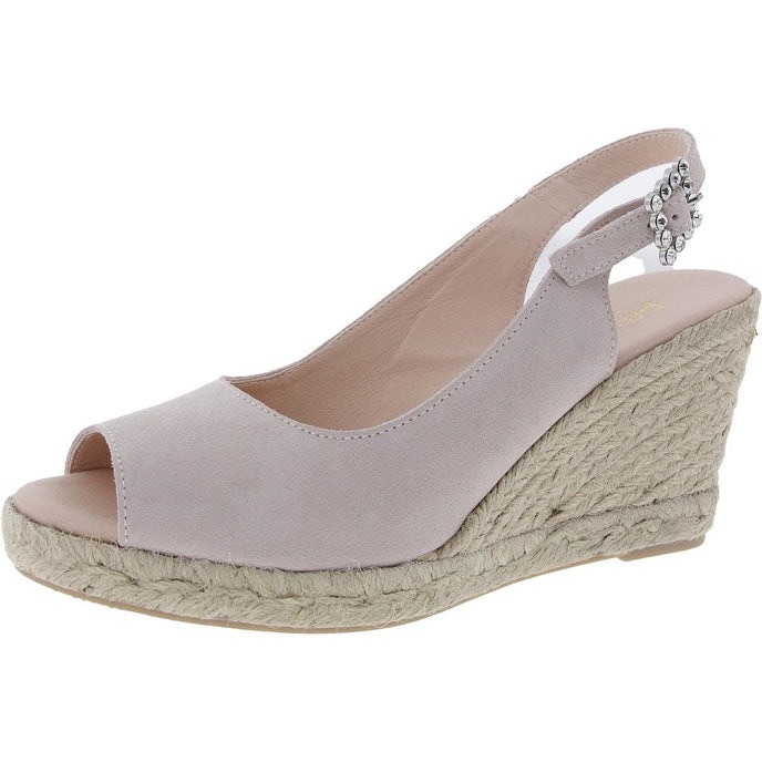 Paseart Buckle Suede Espadrilles Wedge Heels