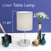 Mini Basic Table Lamp with Fabric Shade 2 Pack Set