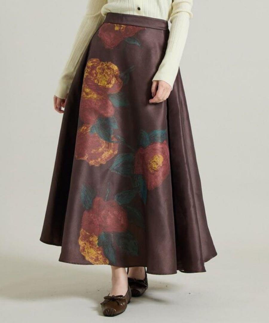ELLIE ASYMMETRY PLEATS SKIRT Ameri Brown