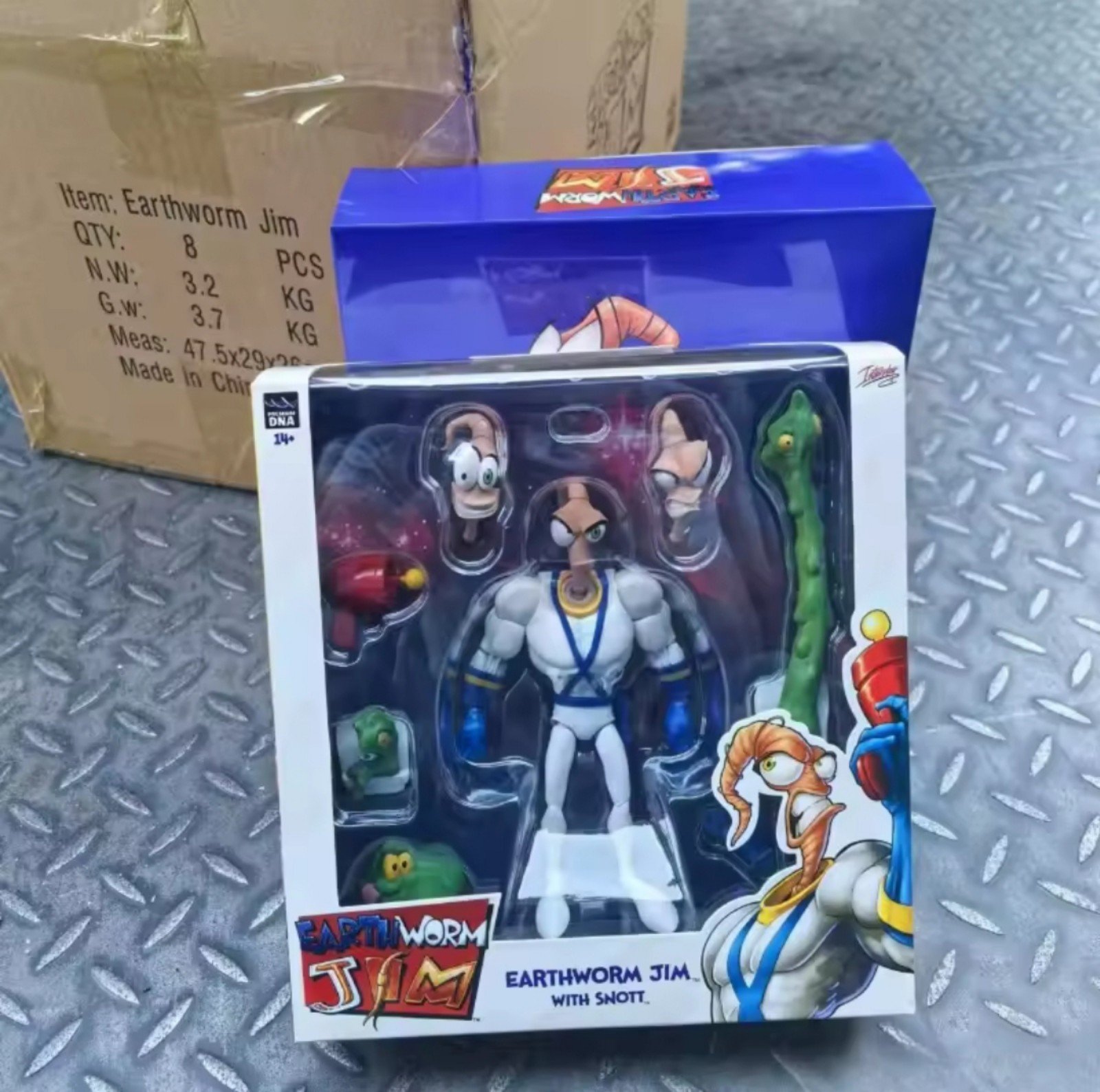 Earthworm Jim with Snott Action Figure grovy!