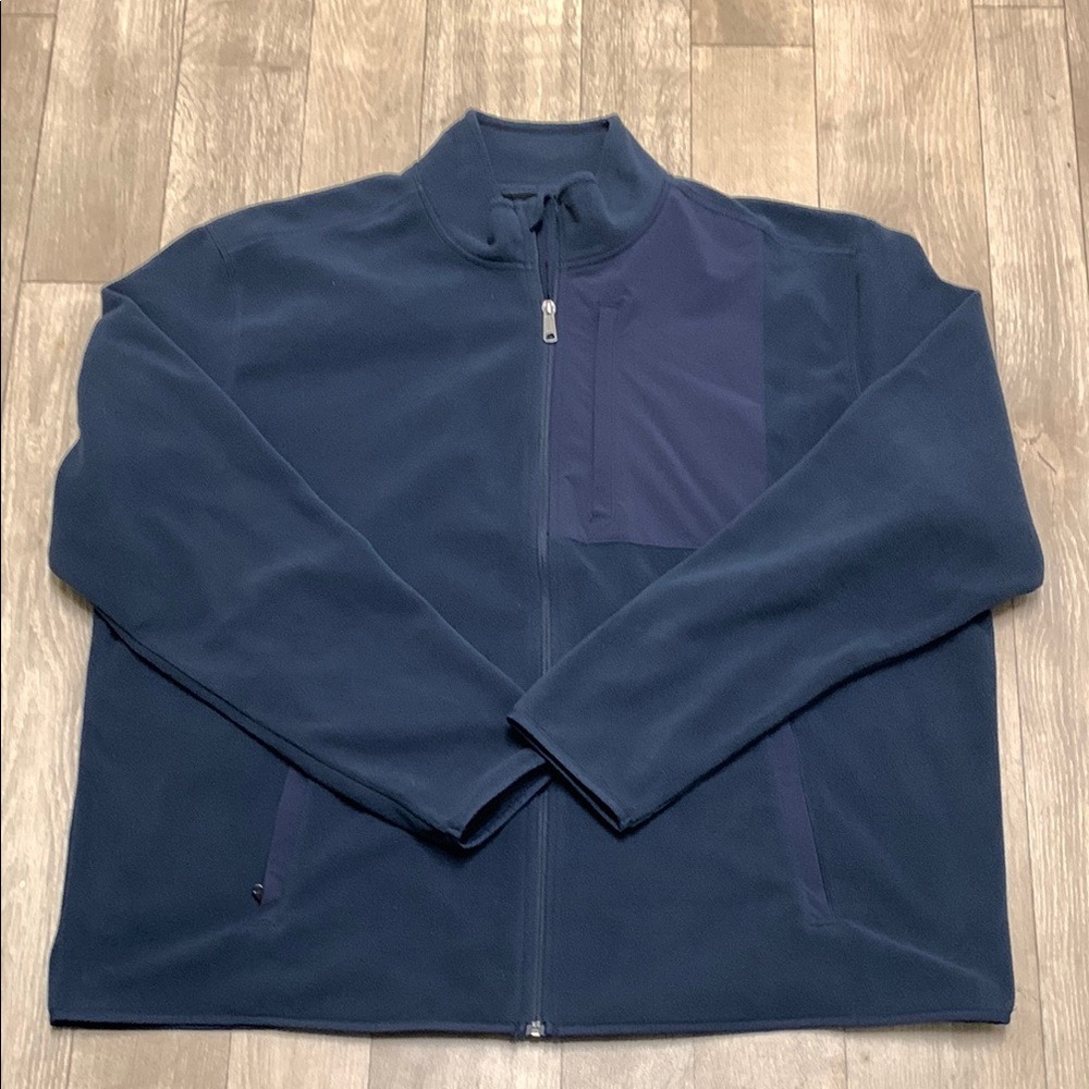 Mens Duluth Trading Co Relaxed Fit Fleece Lightweight Full Zip Jacket