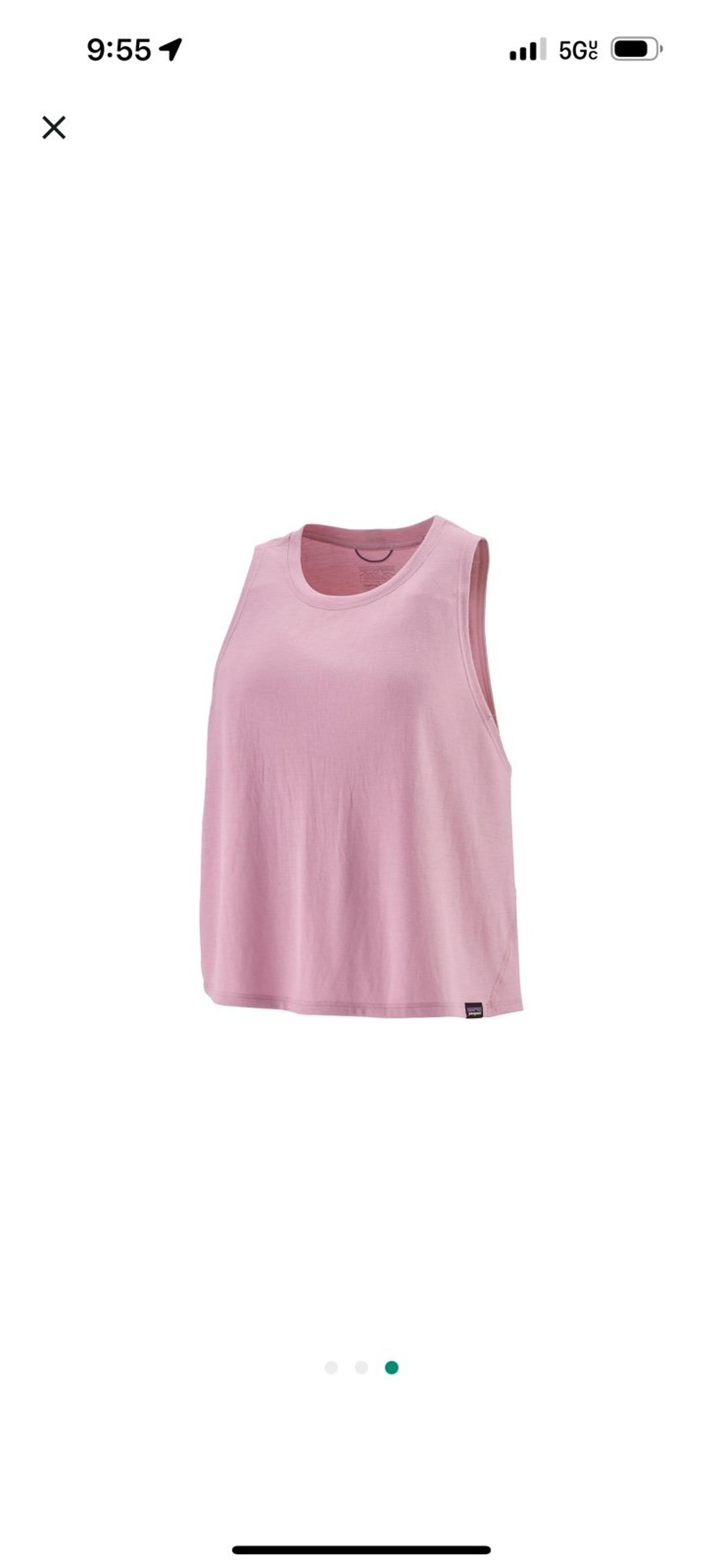 New Women’s Patagonia Capilene tank top cropped quick-drying pink size XL $45