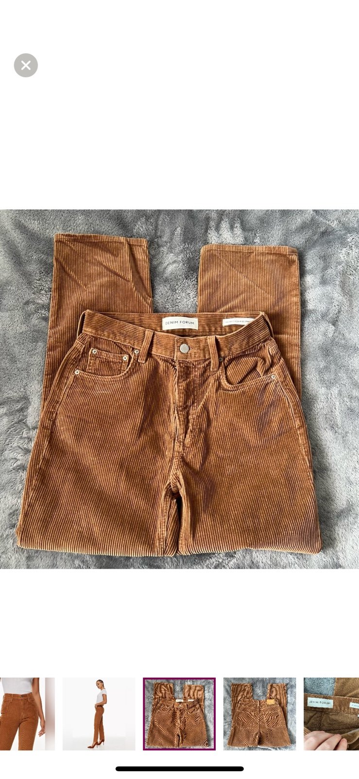 Aritzia The Arlo High Rise Straight Leg Corduroy 28L Gold Rush Brown Size 26