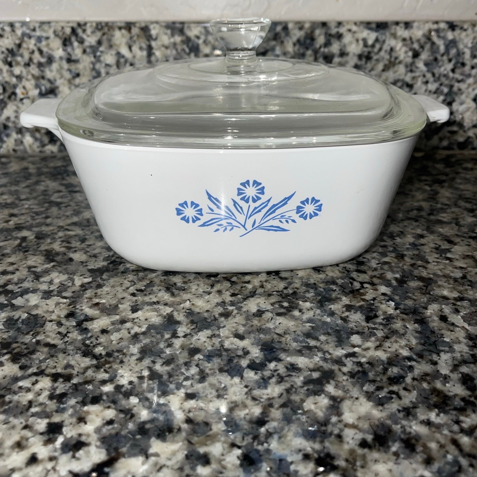 Vintage Corningware Blue Cornflower 1 Quart Casserole Dish w/ Lid