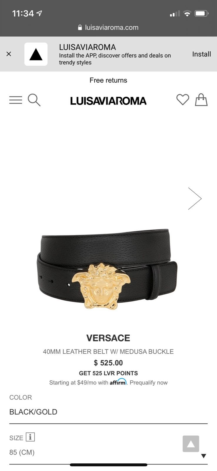 Versace belt