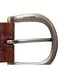 Fossil Unisex Multi Brown Leather Belt sz Small Western X Stitch Patchwork Boho