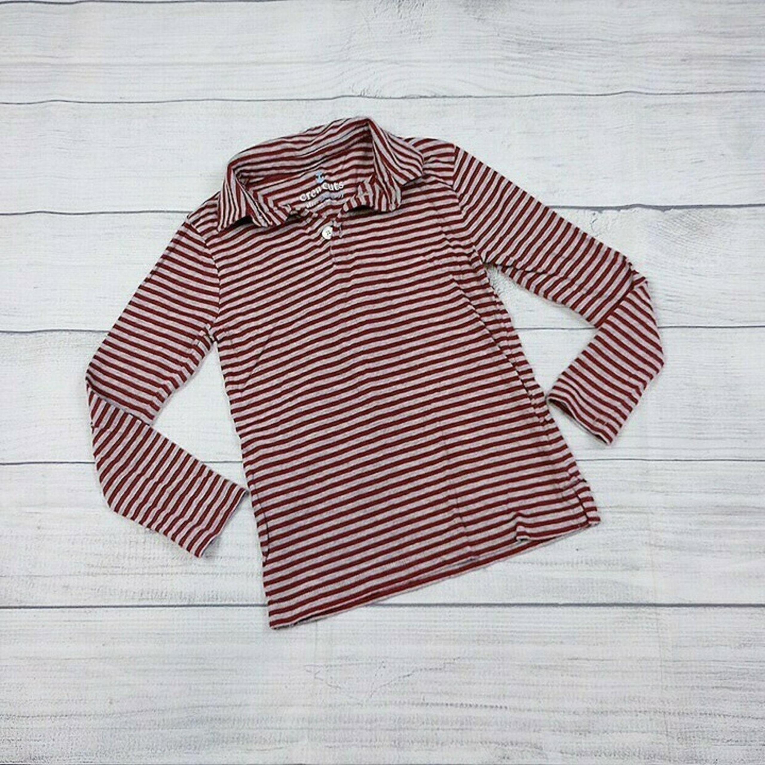 2/3 Crewcuts Striped Long Sleeve Polo Shirt