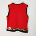 Vtg Susan Bristol Cat Lover Red Sweater Vest Sz S Ramie Cotton Zip Animal Print