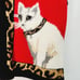 Vtg Susan Bristol Cat Lover Red Sweater Vest Sz S Ramie Cotton Zip Animal Print