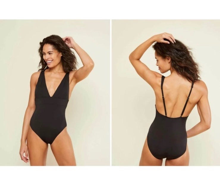 Andie Swim The Sardinia One Piece Swimsuit Black Size M NWT