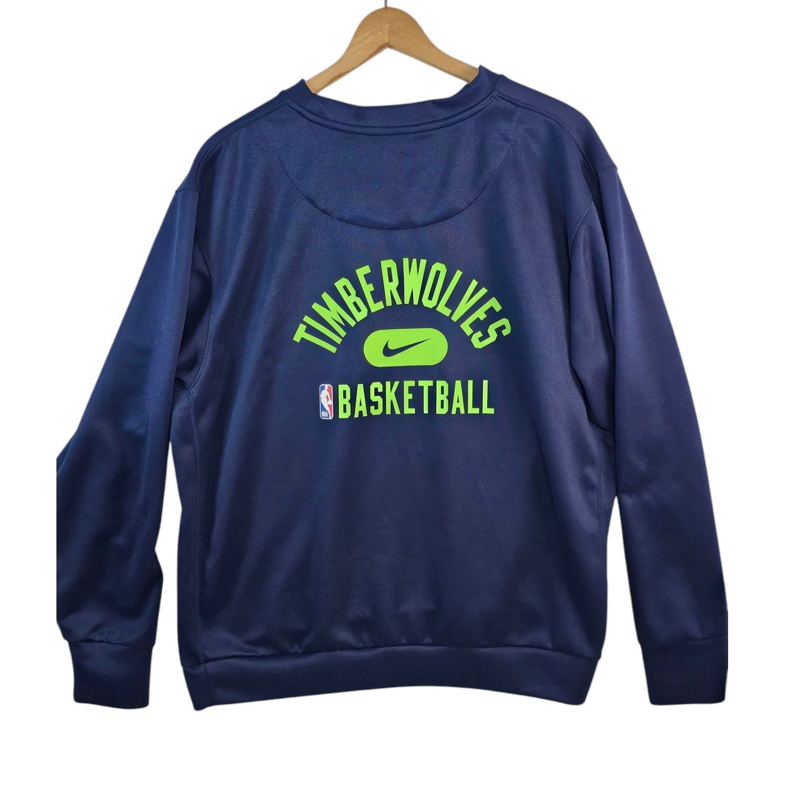 Nike Minnesota Timberwolves NBA Authentics Dri-Fit Crewneck Pullover Size XLT