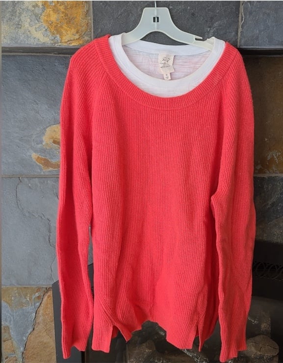 Cinq a Sept 100% Cashmere layered women's sweater