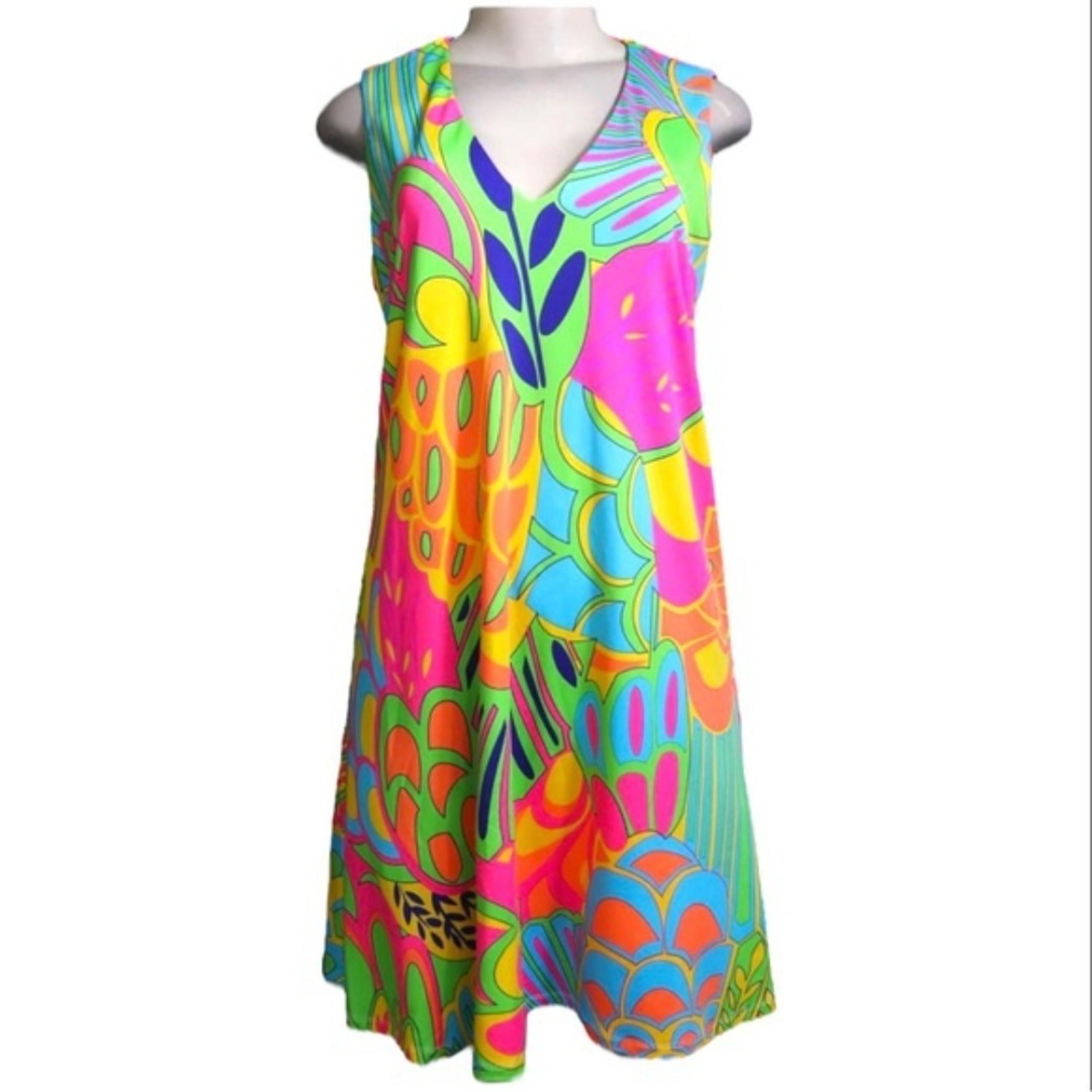 Julie Brown Retro Multi-Color Livie Dress - M