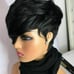 Short pixie cut wig wave wavy hair peruvian remy human hair wig