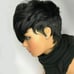 Short pixie cut wig wave wavy hair peruvian remy human hair wig
