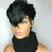 Short pixie cut wig wave wavy hair peruvian remy human hair wig