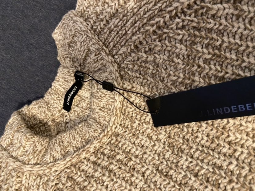 J. Lindeberg Twist Braided Wool Sweater