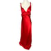 Faviana Plunging V-Neck Red Satin Prom Dress Formal Gown 11/12