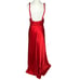 Faviana Plunging V-Neck Red Satin Prom Dress Formal Gown 11/12