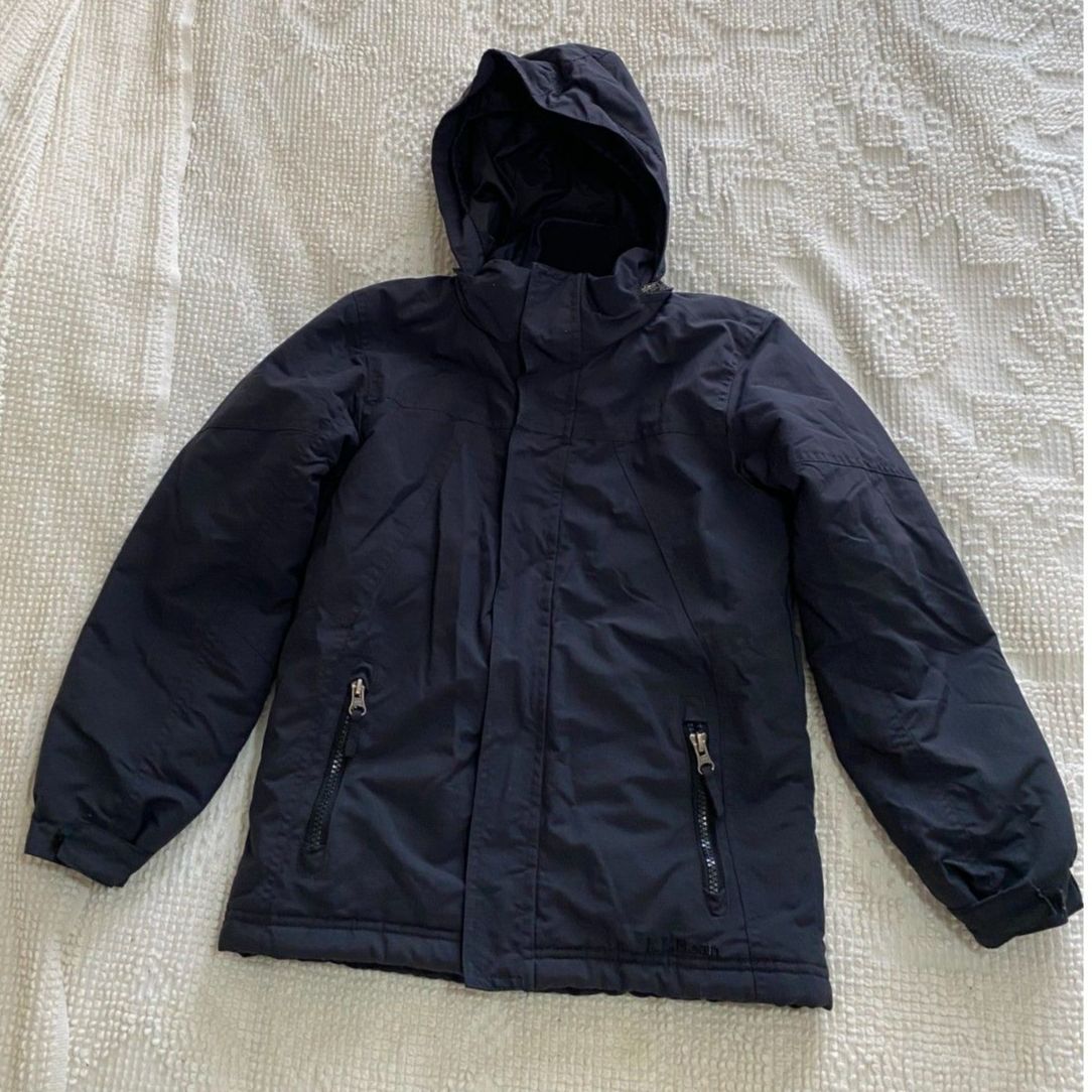 L L Bean Thinsulate Hooded Winter Coat Boys Size L 6X-7