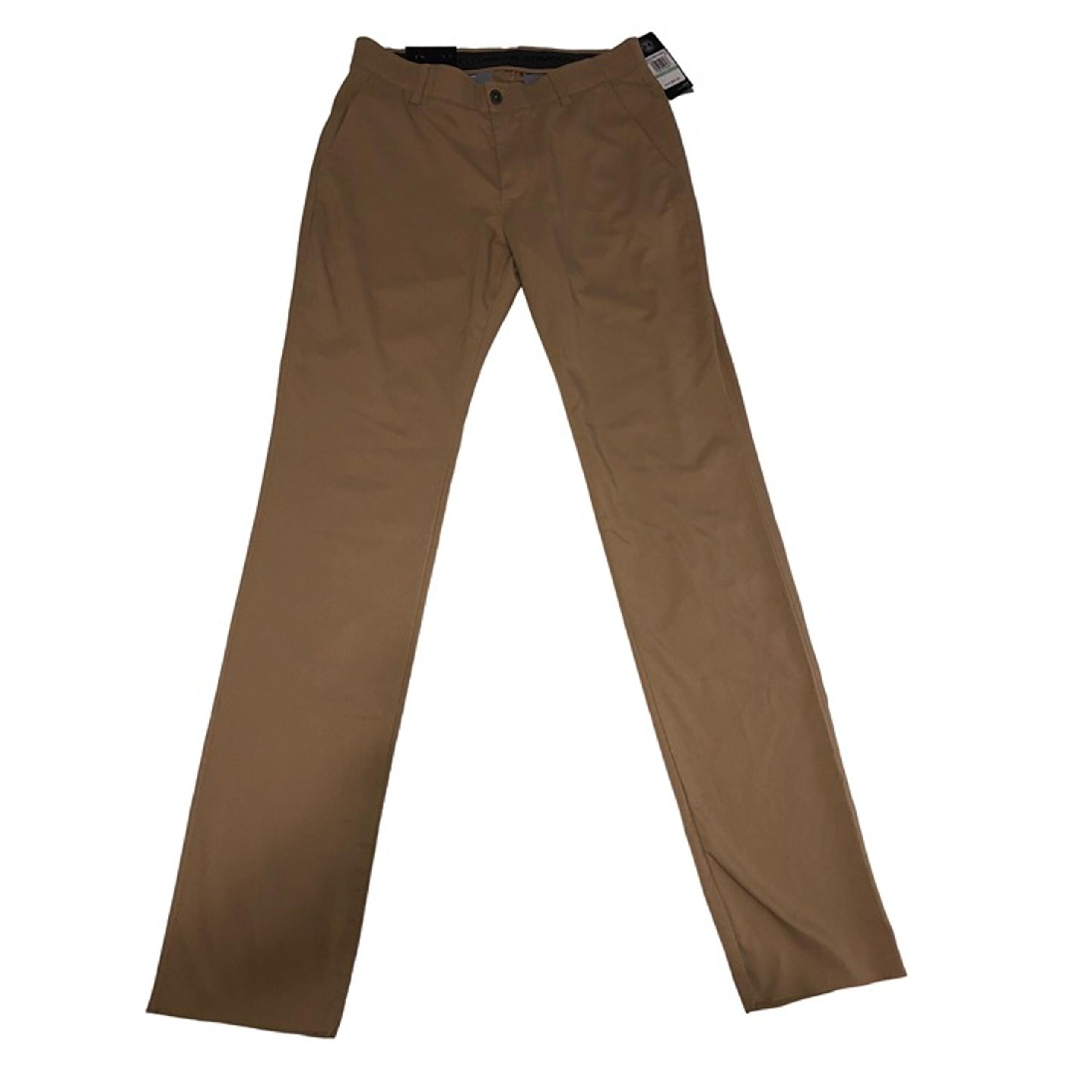 Under Armour Mens Showdown Pants Size 34 Unfinished Hem Khaki Golf BRAND NEW