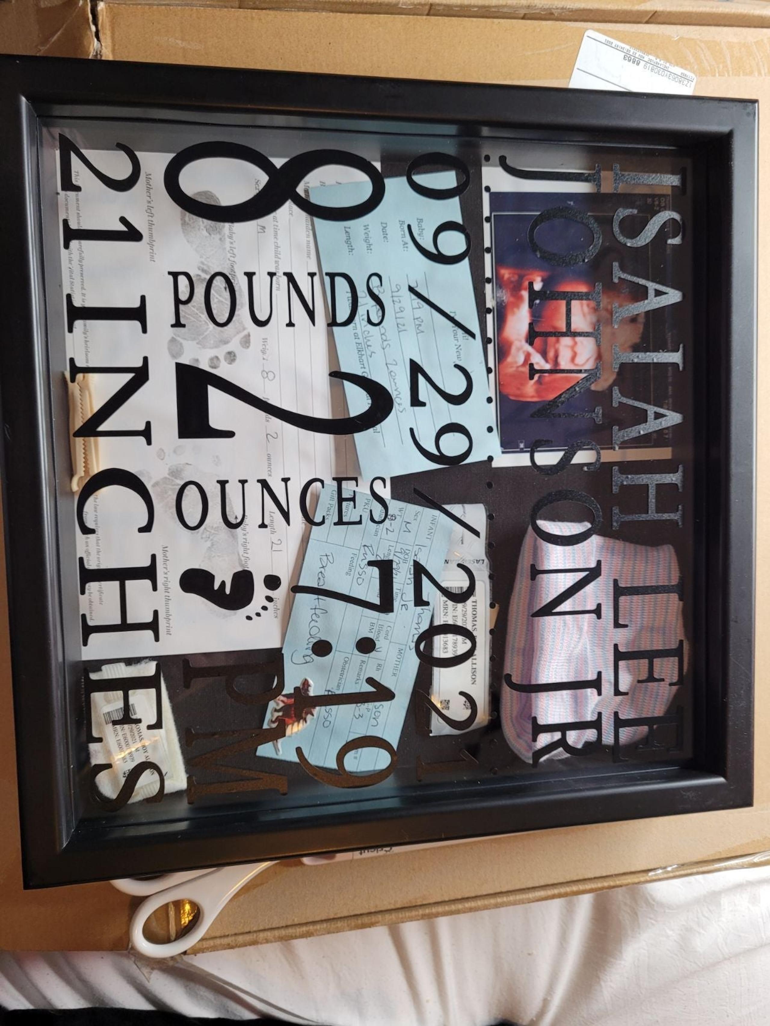 Birth stat shadow box