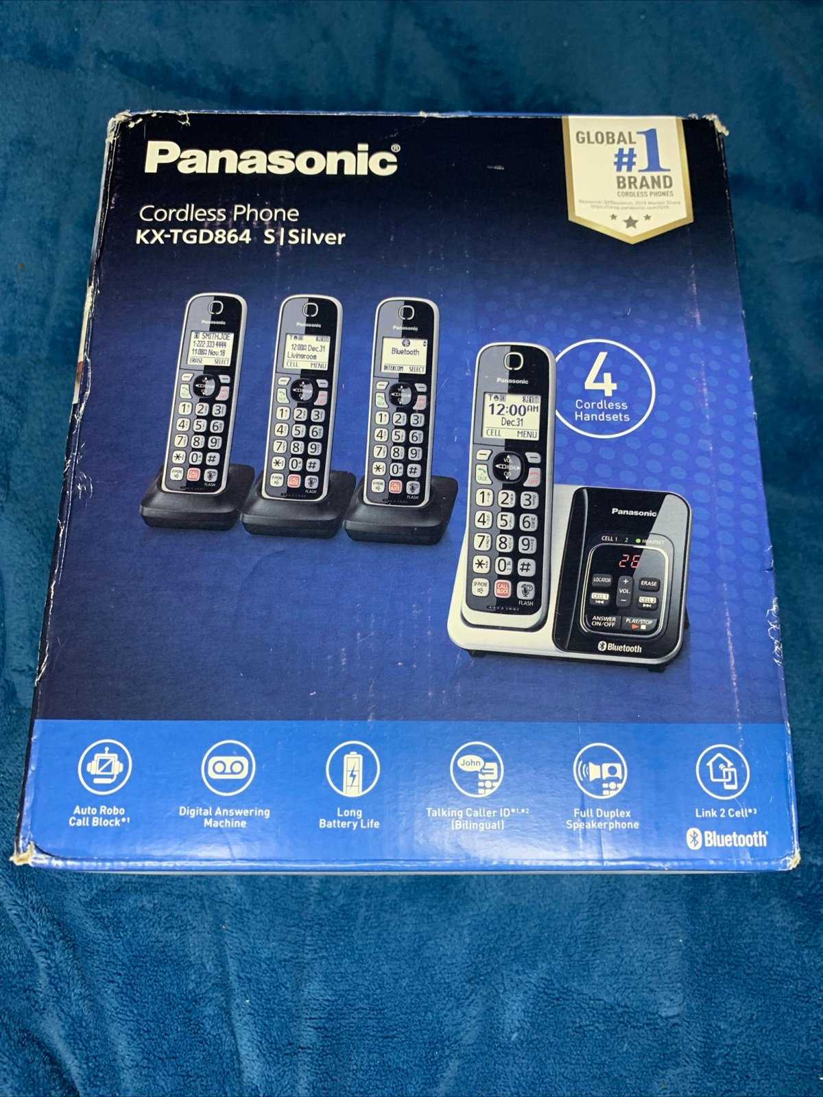 Panasonic KX-TGD864S Cordless Landline Phone System