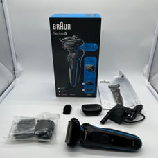 Braun Series 5 5020s Black Blue Rechargeable Wet And Dry Electric Shaver Used