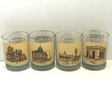 Whiskey Glasses Pittsburgh PA Architectural Landmark Buildings Set of 4 Barware