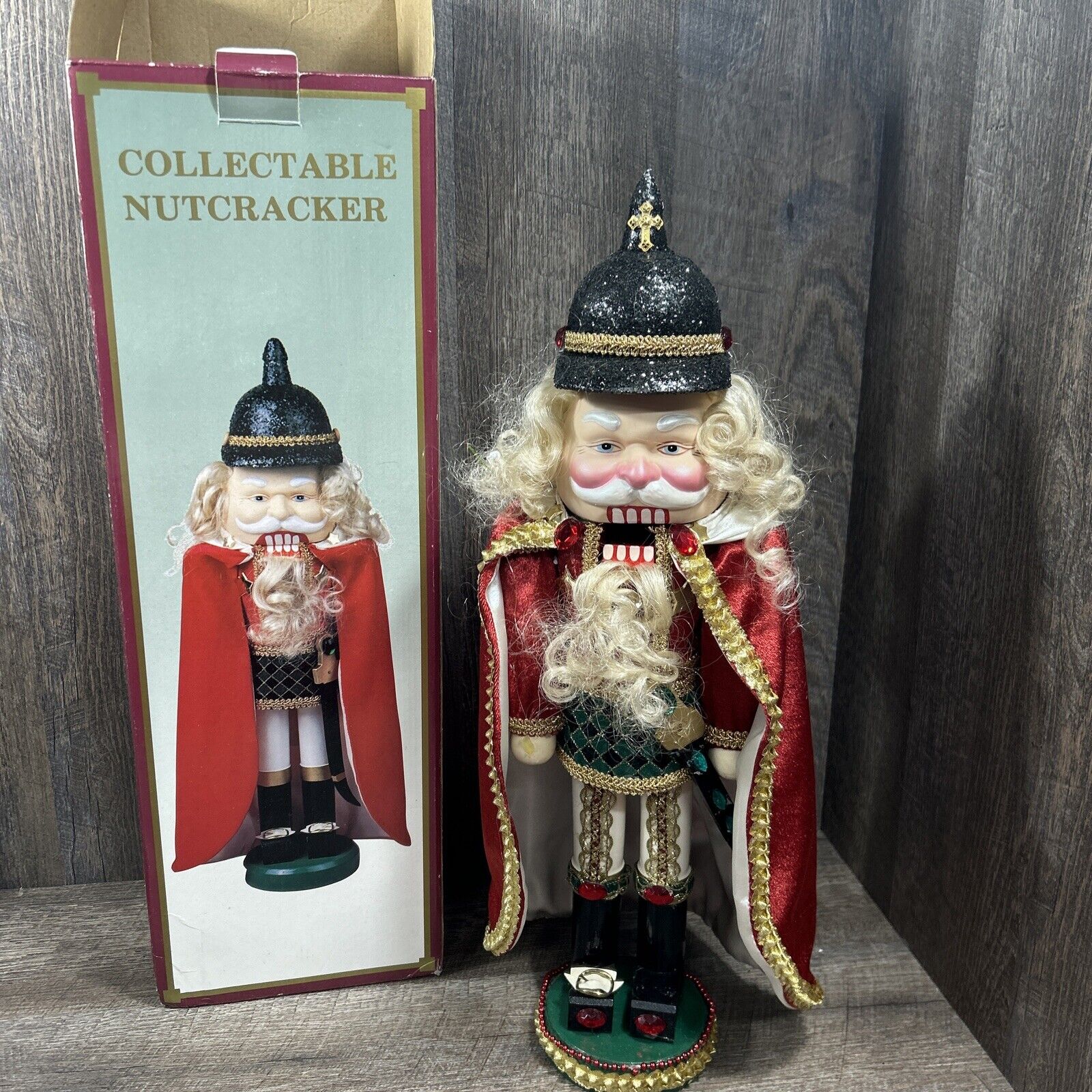 Nutcracker Gold, Black & Red Used In Box In Box 20 Inch X 5